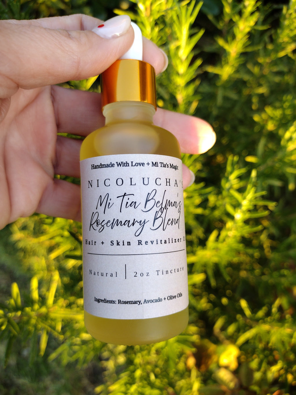Mi Tia Belma's Rosemary Blend Hair + Skin Revitalizer Oil image 1